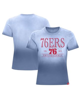 Women's Royal Philadelphia 76ers Arcadia Sun-Dipped T-Shirt