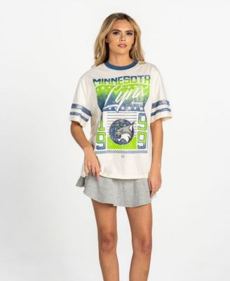 Women's White Minnesota Lynx Drop-Shoulder Oversized T-Shirt
