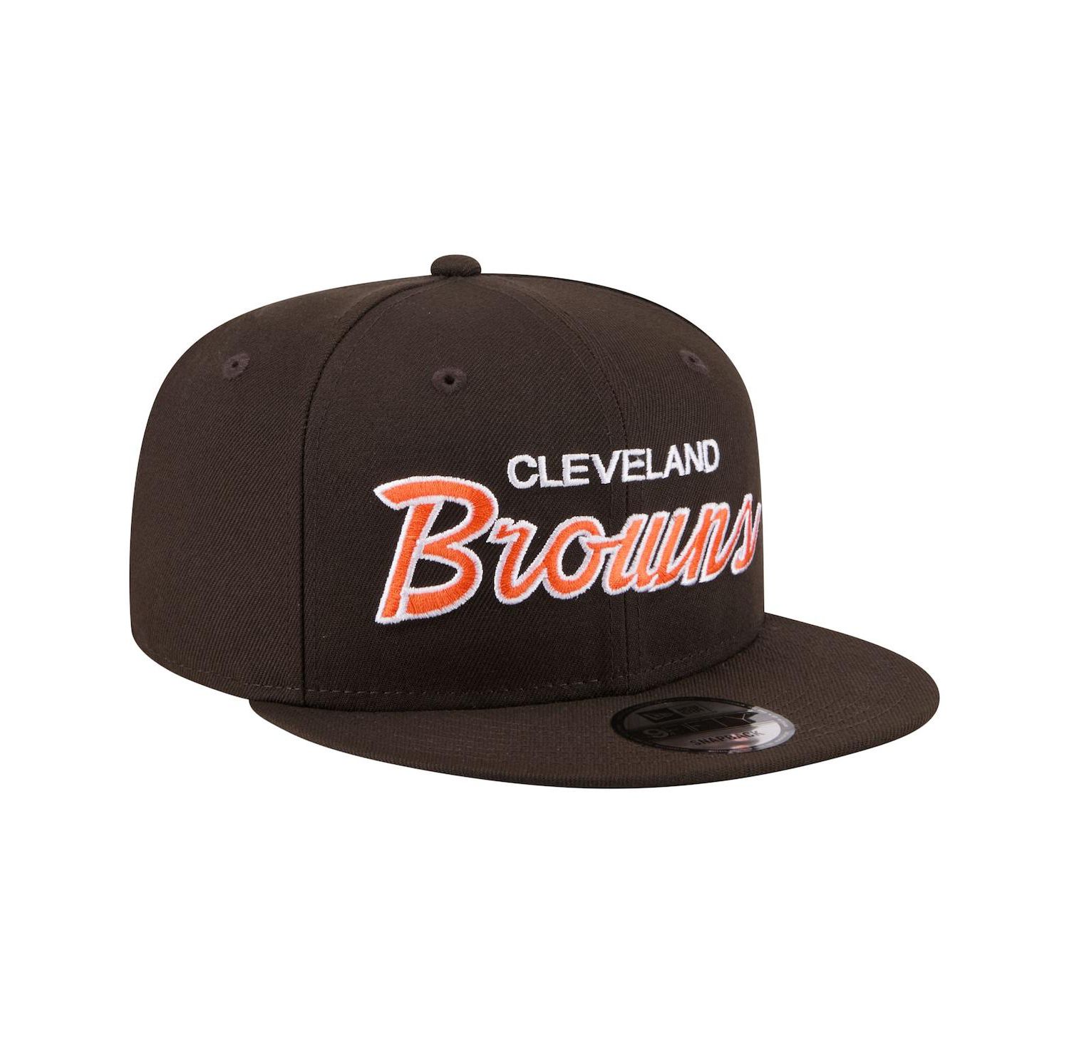Men's Brown Cleveland Browns Core Team Script 9FIFTY Snapback Hat