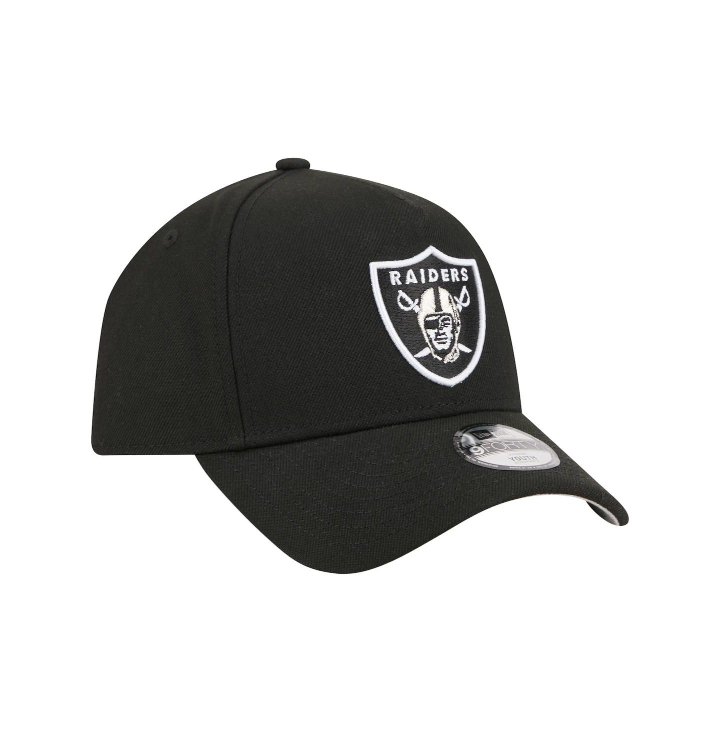 Детская кепка New Era Black Las Vegas Raiders 9FORTY A-Frame Adjustable Hat — фото 4