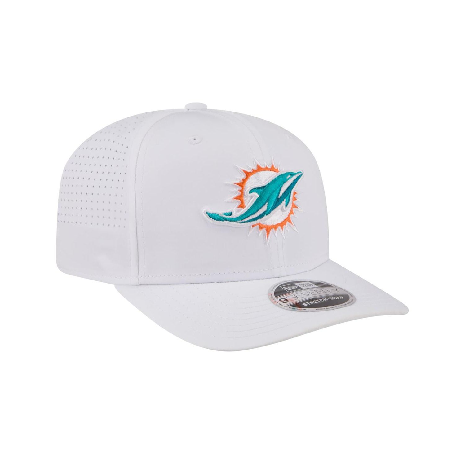 Men's White Miami Dolphins Name Plate 9SEVENTY Adjustable Hat