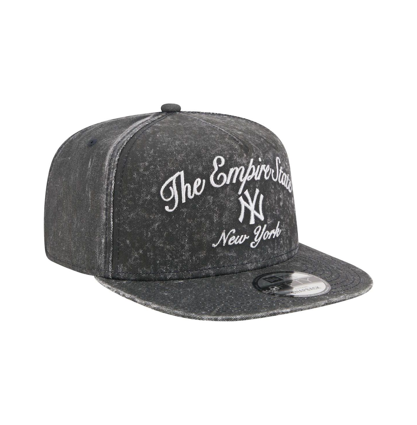 Мужская кепка New Era Black New York Yankees City Slogan A-Frame 9FIFTY Snapback Hat — фото 4