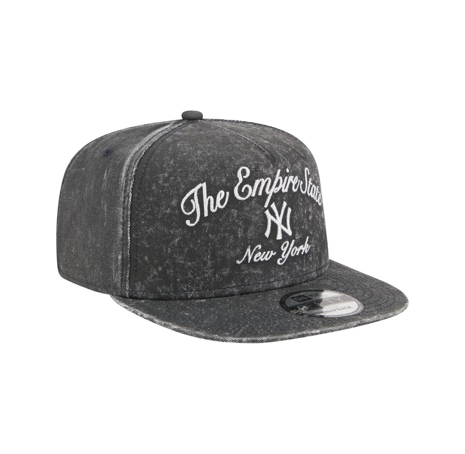 Men's Black New York Yankees City Slogan A-Frame 9FIFTY Snapback Hat