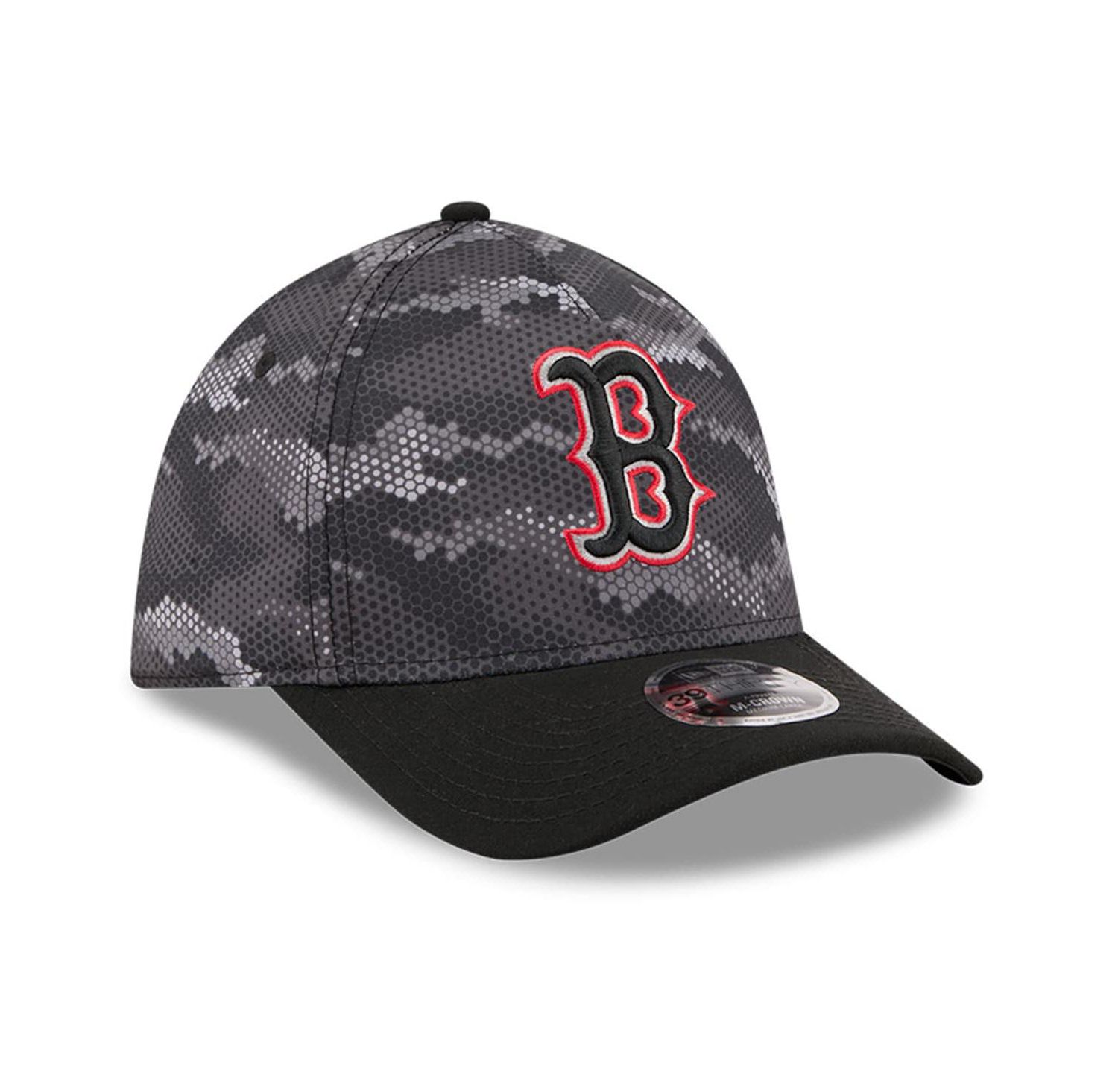 Men's Black Boston Red Sox Camo 39THIRTY A-Frame Flex Hat