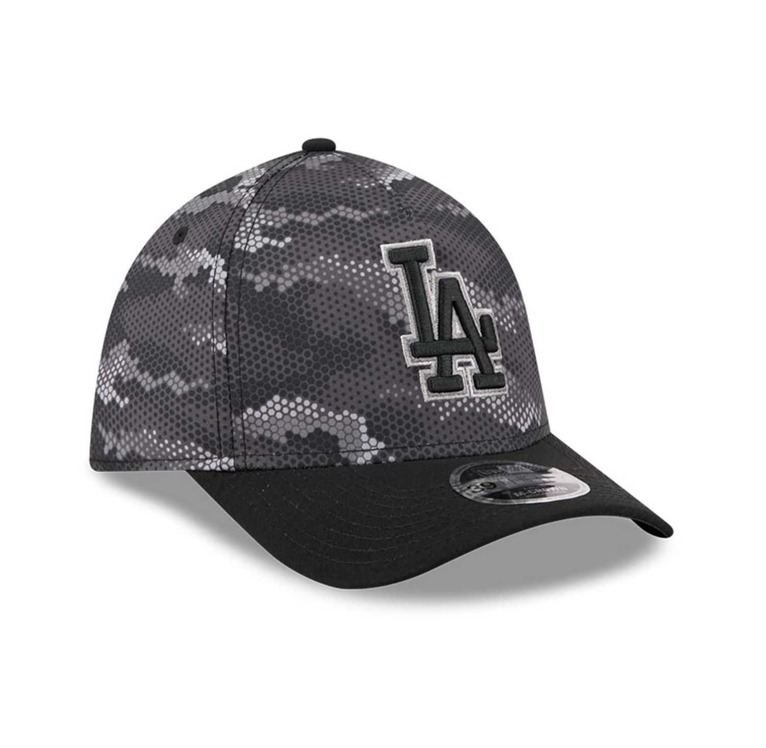 Men's Black Los Angeles Dodgers Camo 39THIRTY A-Frame Flex Hat