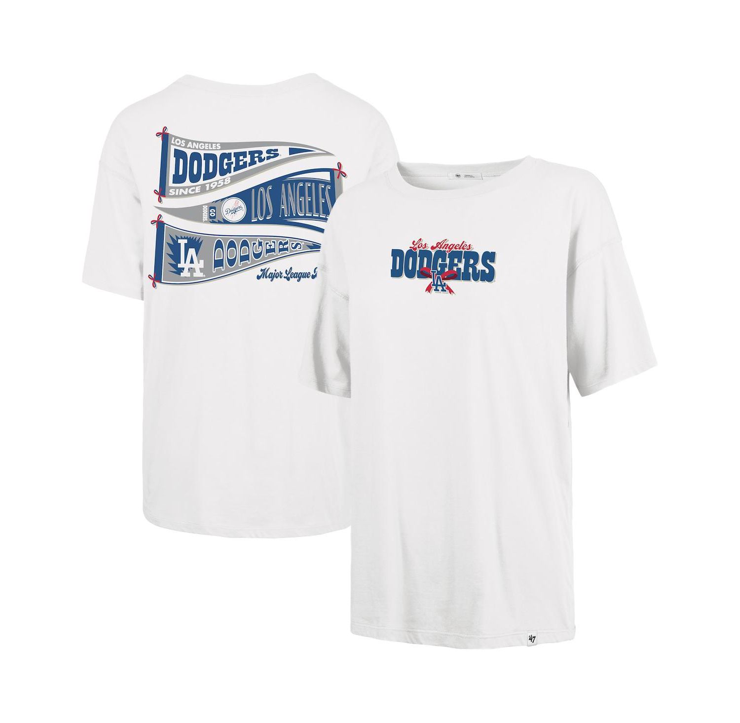 Women's Sand Los Angeles Dodgers Bow Banner Sadie T-Shirt