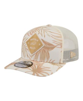 Men's Tan Buffalo Bills Tonal Palm COOLERA 9SEVENTY Adjustable Trucker Hat