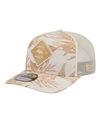 Men's Tan Denver Broncos Tonal Palm COOLERA 9SEVENTY Adjustable Trucker Hat
