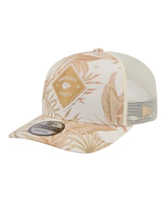 Men's Tan Kansas City Chiefs Tonal Palm COOLERA 9SEVENTY Adjustable Trucker Hat