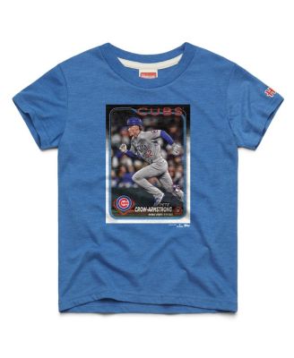 Big Boys and Girls Pete Crow-Armstrong Royal Chicago Cubs Topps Baseball Card Tri-Blend T-Shirt