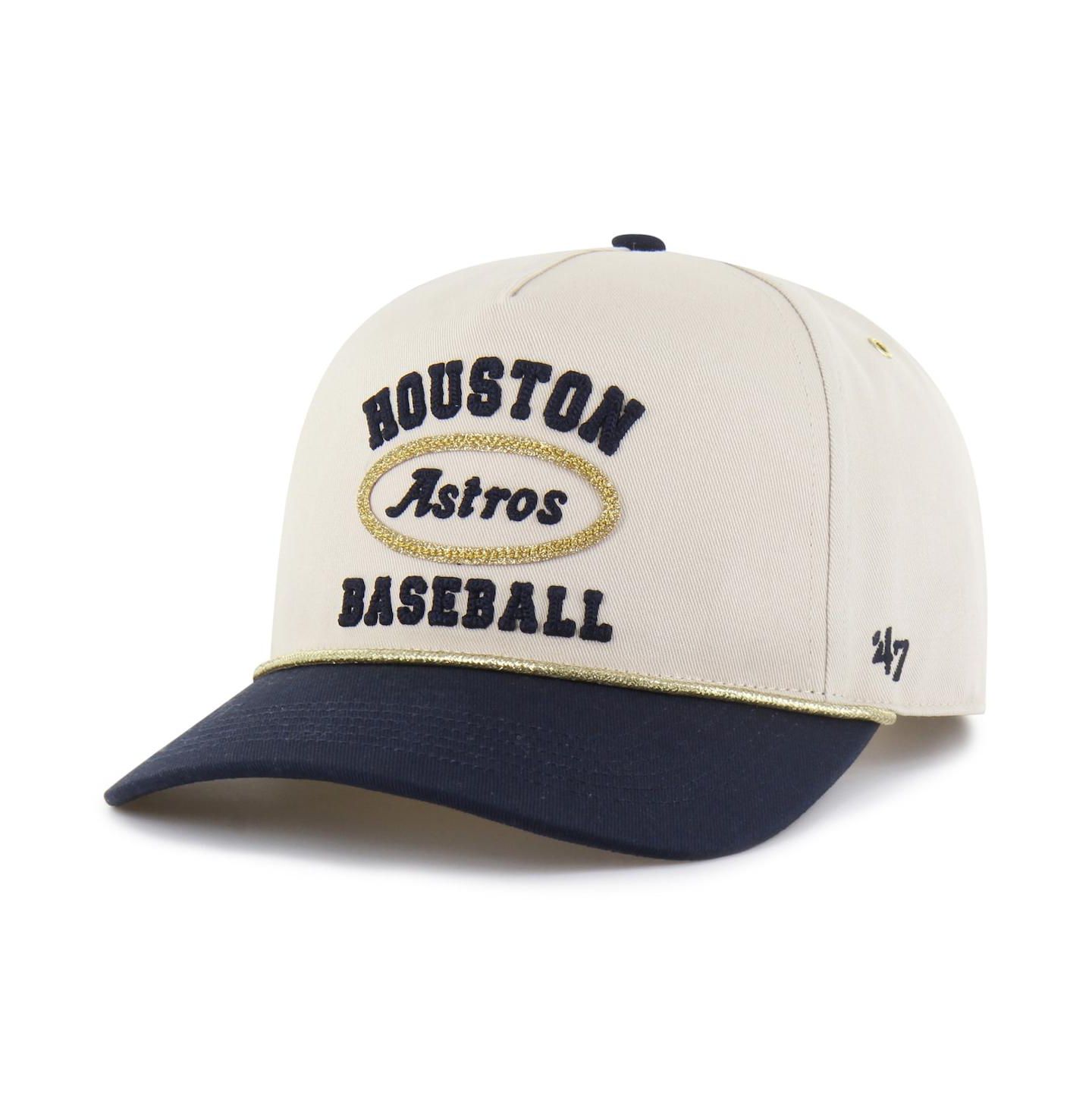 Мужская кепка '47 Brand x Natural/Navy Houston Astros Glitter Rope Hitch Adjustable Hat — фото 3
