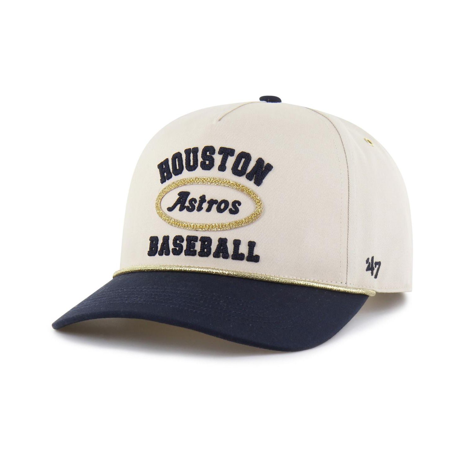 Men's x Natural/Navy Houston Astros Glitter Rope Hitch Adjustable Hat