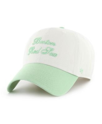 Women's White/Green Boston Red Sox Gelato Two-Tone Clean Up Adjustable Hat