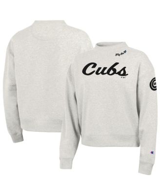 Women's Stone Chicago Cubs Triumph Tri-Blend Sweatshirt