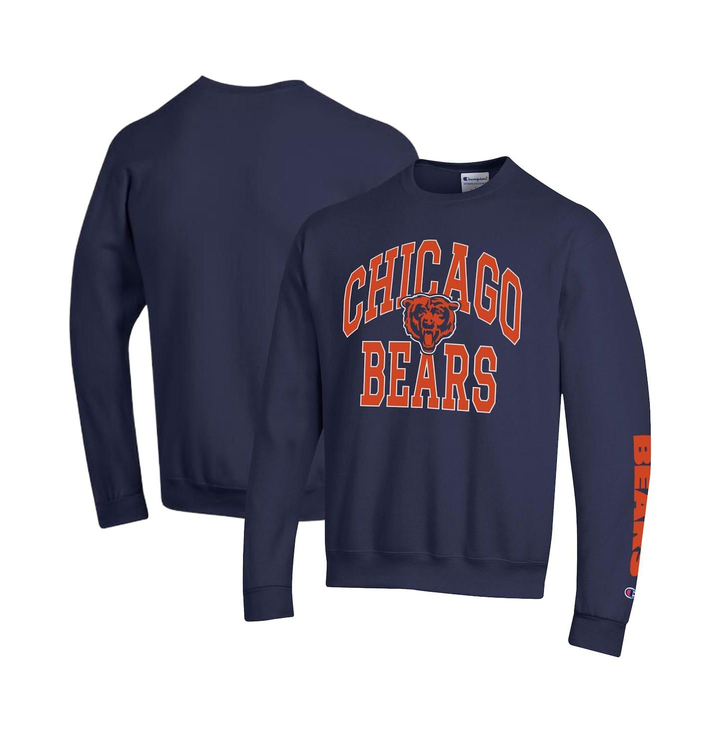 Мужской флисовый свитшот Champion Chicago Bears Powerblend, Navy — фото 1