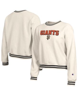 Women's Cream San Francisco Giants Reverse Weave Sweatshirt