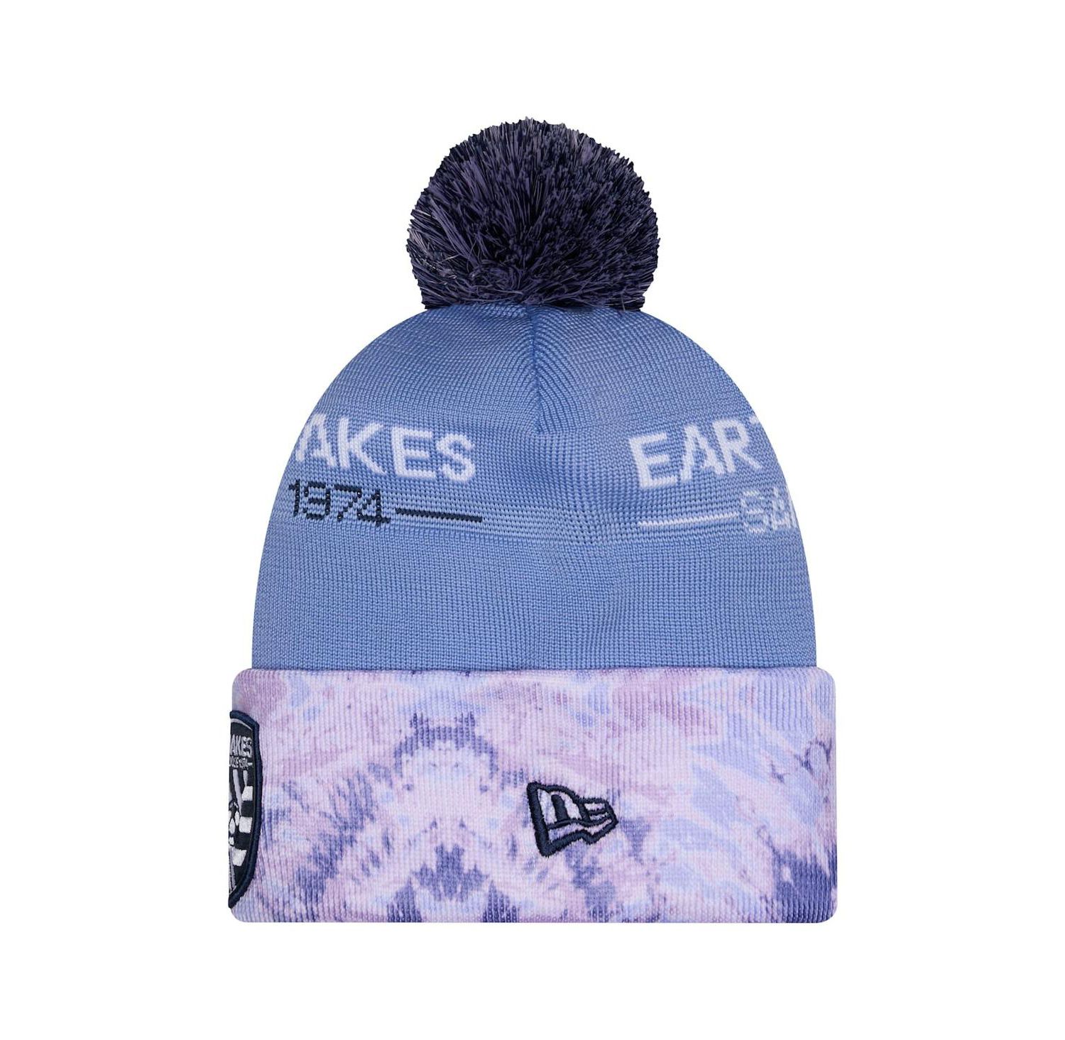 Men's Light Blue San Jose Earthquakes 2026 Jersey Hook Cuffed with Pom Knit Hat