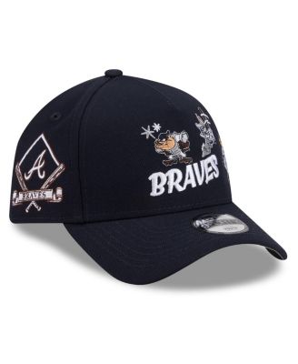Big Boys and Girls Navy Atlanta Braves Looney Tunes A-Frame 9FORTY Adjustable Hat