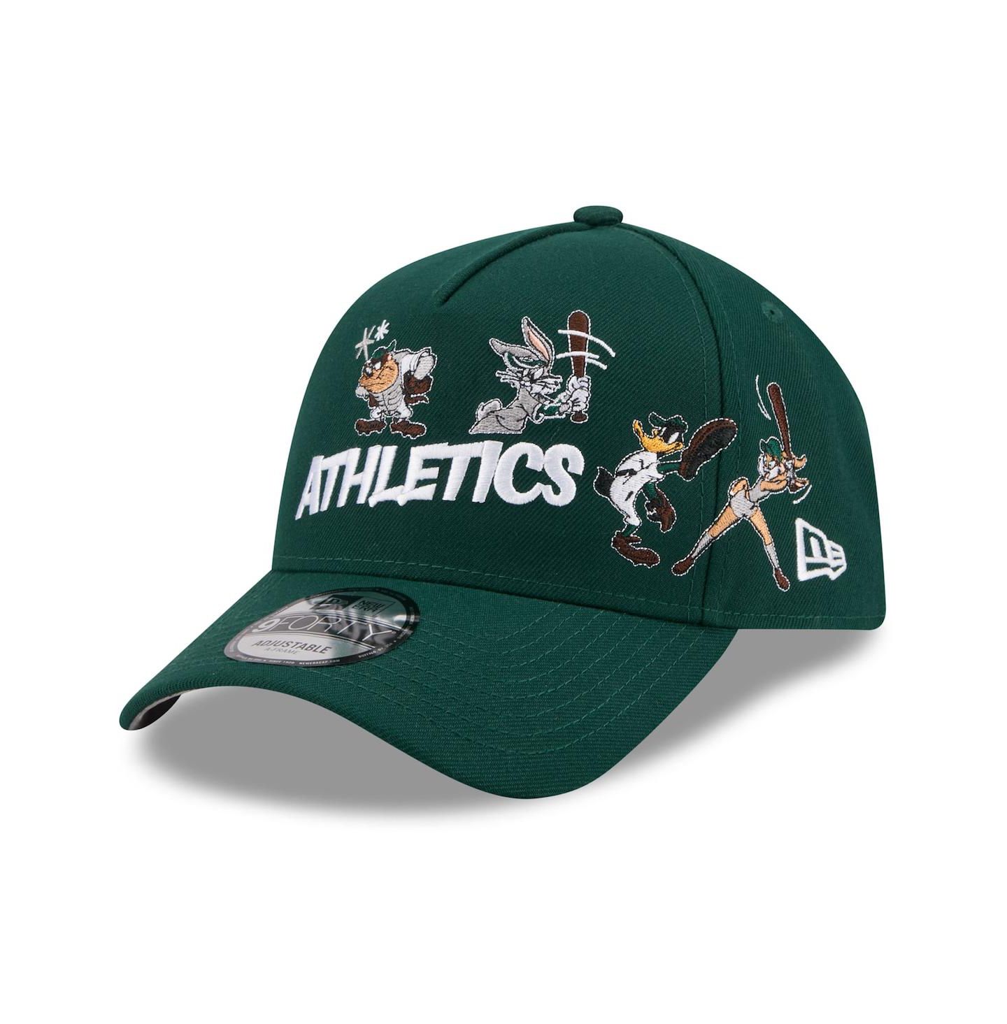 Детская кепка New Era Green Athletics Looney Tunes A-Frame 9FORTY Adjustable Hat — фото 1