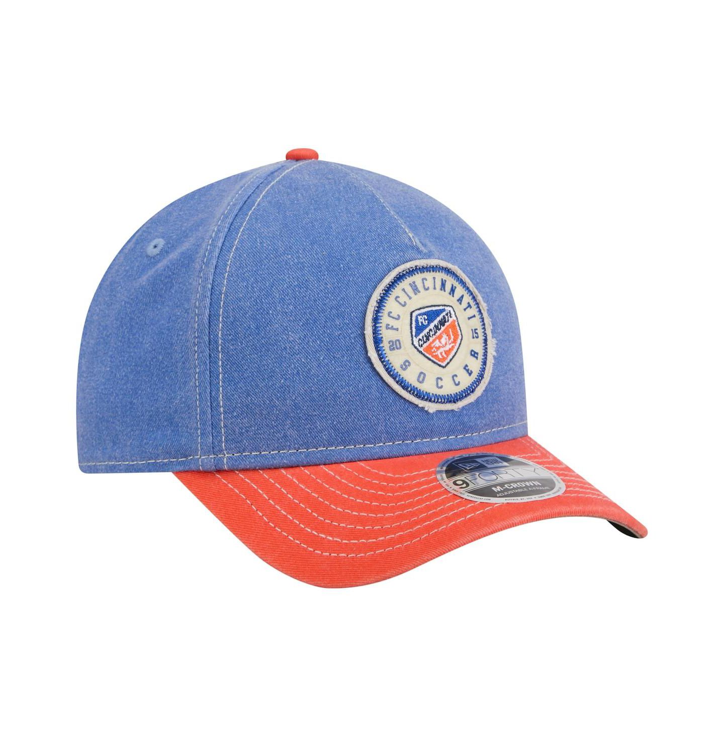 Мужские головные уборы New Era Blue FC Cincinnati Jersey Hook 9FORTY Adjustable Hat — фото 3