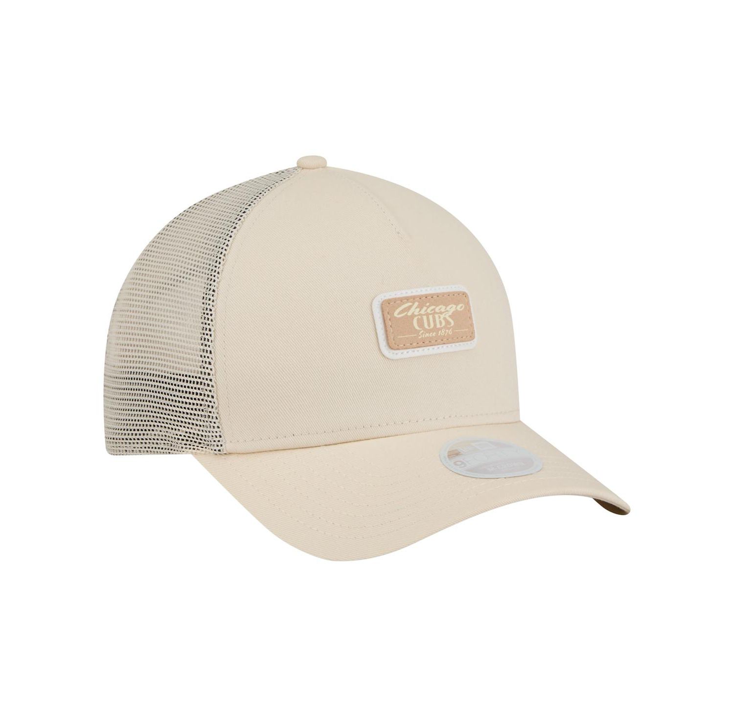 Women's Light Beige Chicago Cubs Tonal Patch 9FORTY M-Crown A-Frame Trucker Adjustable Hat