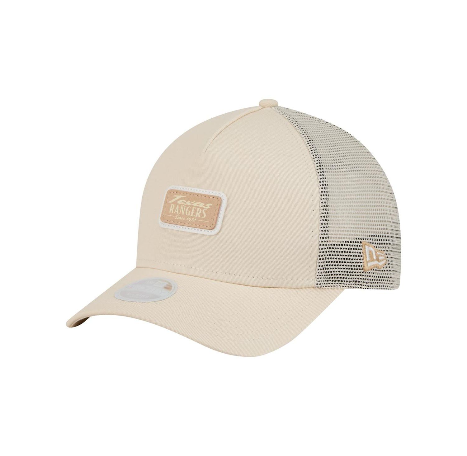 Women's Light Beige Texas Rangers Tonal Patch 9FORTY M-Crown A-Frame Trucker Adjustable Hat