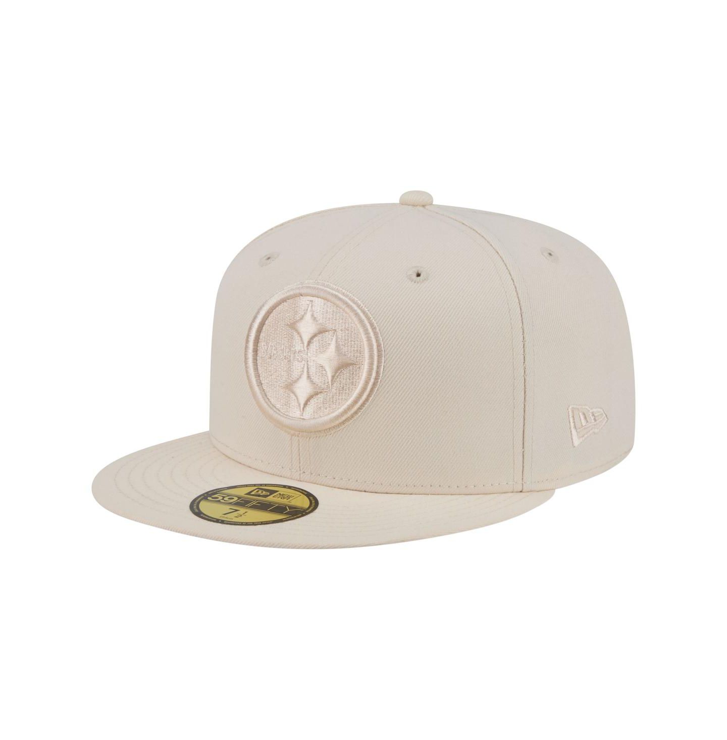 Мужские головные уборы New Era Cream Pittsburgh Steelers Color Pack 59FIFTY Fitted Hat — фото 1