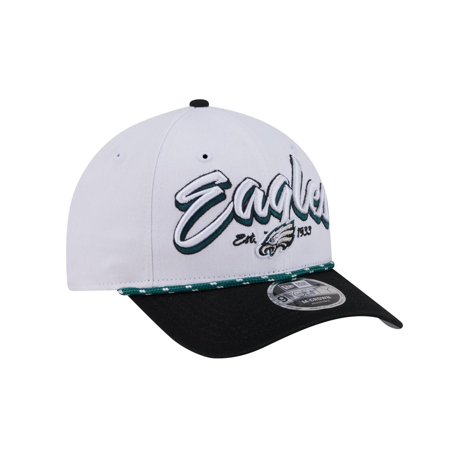 Men's White Philadelphia Eagles Team Loyal A-Frame 9FORTY Adjustable Hat