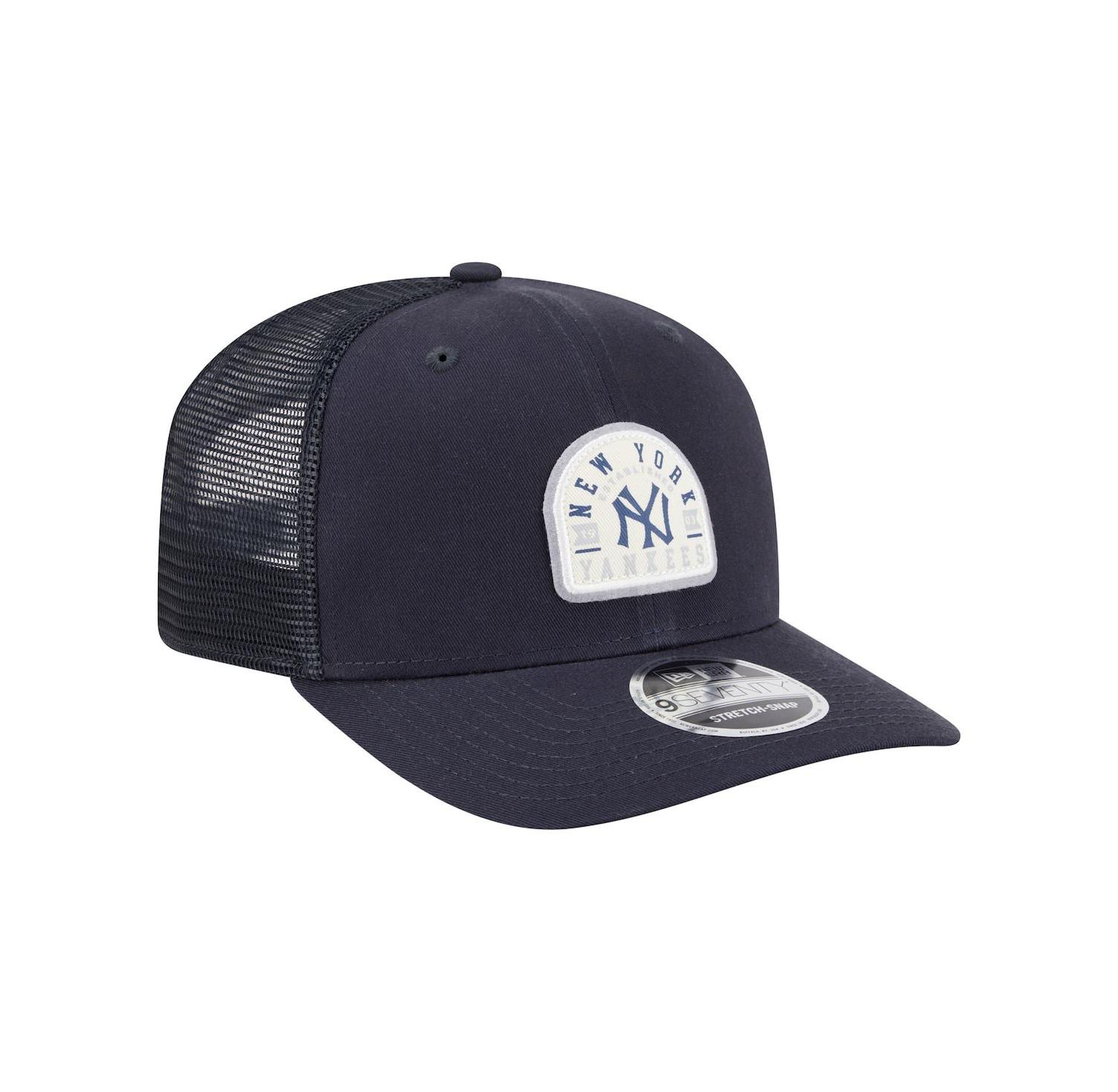Men's Navy New York Yankees Throwback Contest 9SEVENTY Adjustable Trucker Hat