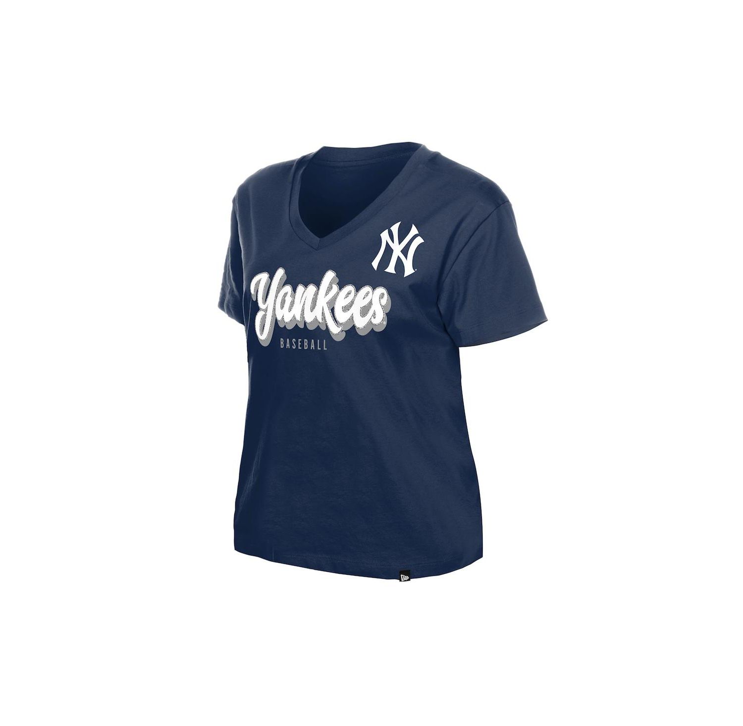 Women's Navy New York Yankees V-Neck T-Shirt