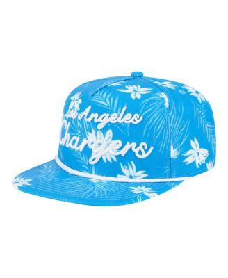 Men's Powder Blue Los Angeles Chargers Palm Print A-Frame 9FIFTY Snapback Hat