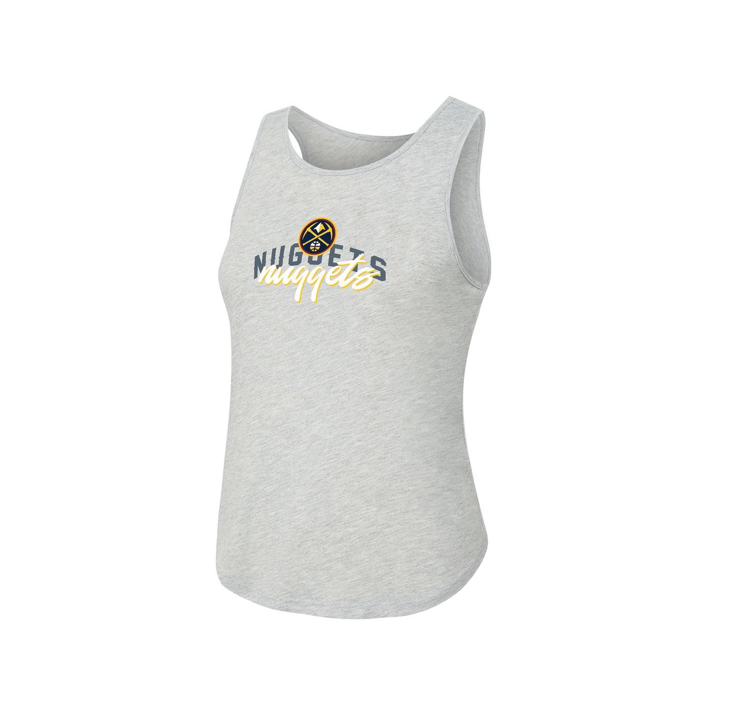 Women's Navy/Heather Gray Denver Nuggets Regulate Tank & Pant Set