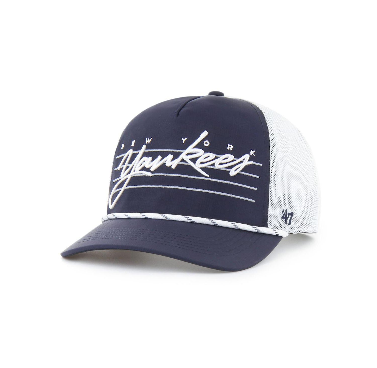 Men's Navy New York Yankees Brrr Downburst Mesh Hitch Adjustable Hat