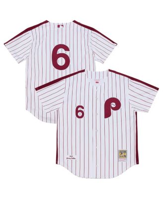 Men's&nbsp; Jimmy Rollins White Philadelphia Phillies 2003 Cooperstown Collection Authentic Jersey