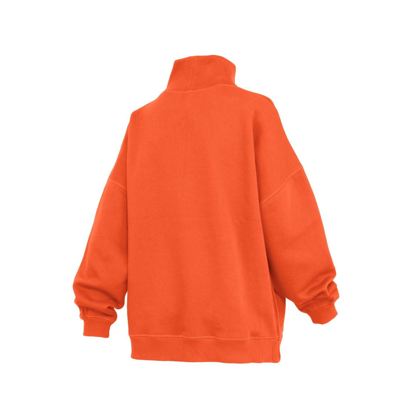Женская толстовка Pressbox Orange Clemson Tigers Oversized Mock Neck — фото 2