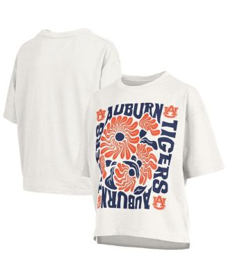 Women's White Auburn Tigers Elena Oversized Slub T-Shirt