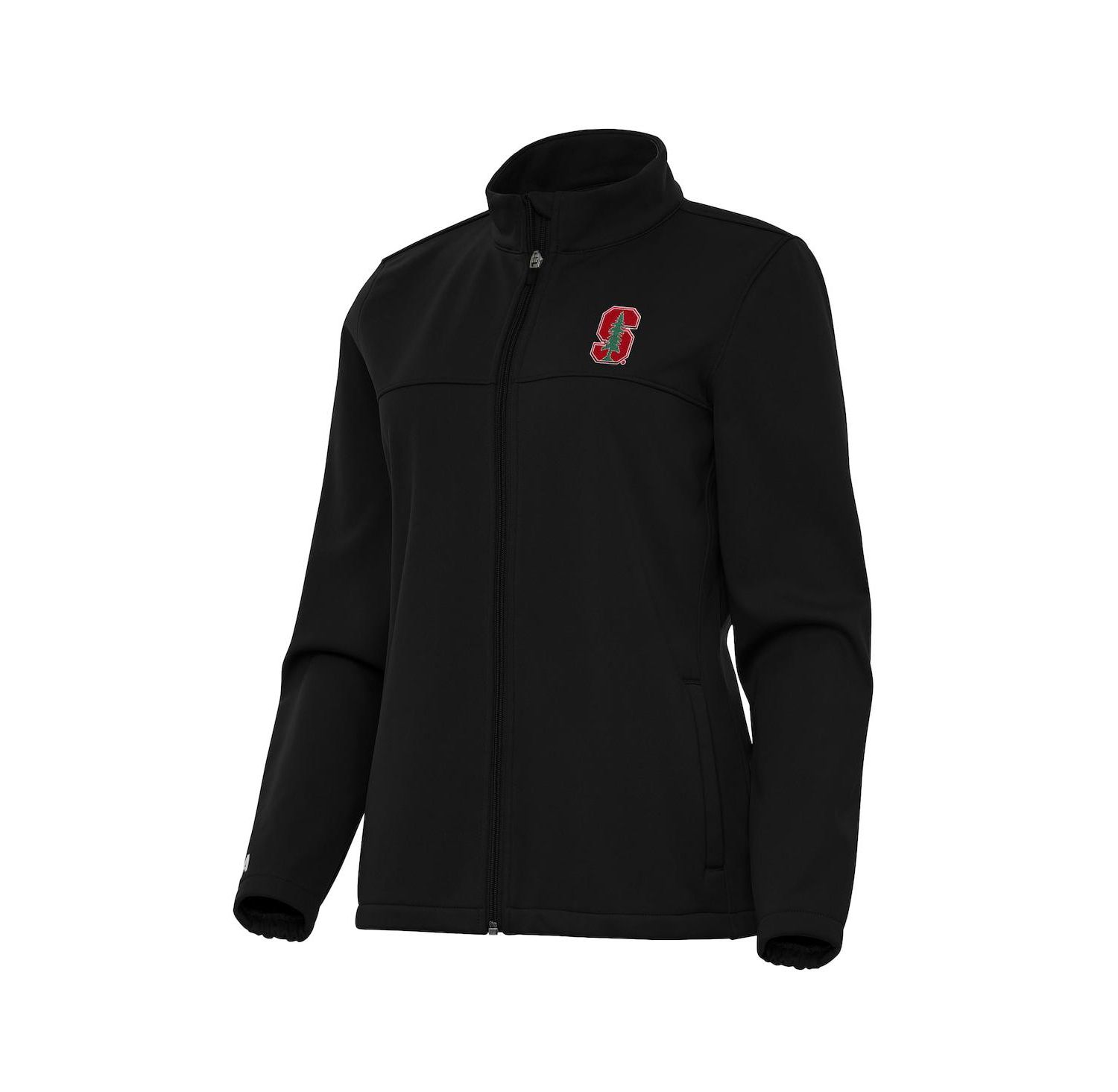 Women's Black Stanford Cardinal Links 2 Golf Full-Zip Jacket