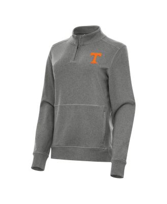 Women's Heather Charcoal Tennessee Volunteers Crush Quarter-Zip Fleece Sweatshirt
