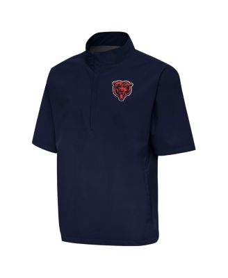 Men's Navy Chicago Bears Brisk Short Sleeve Quarter-Zip Windshirt Jacket