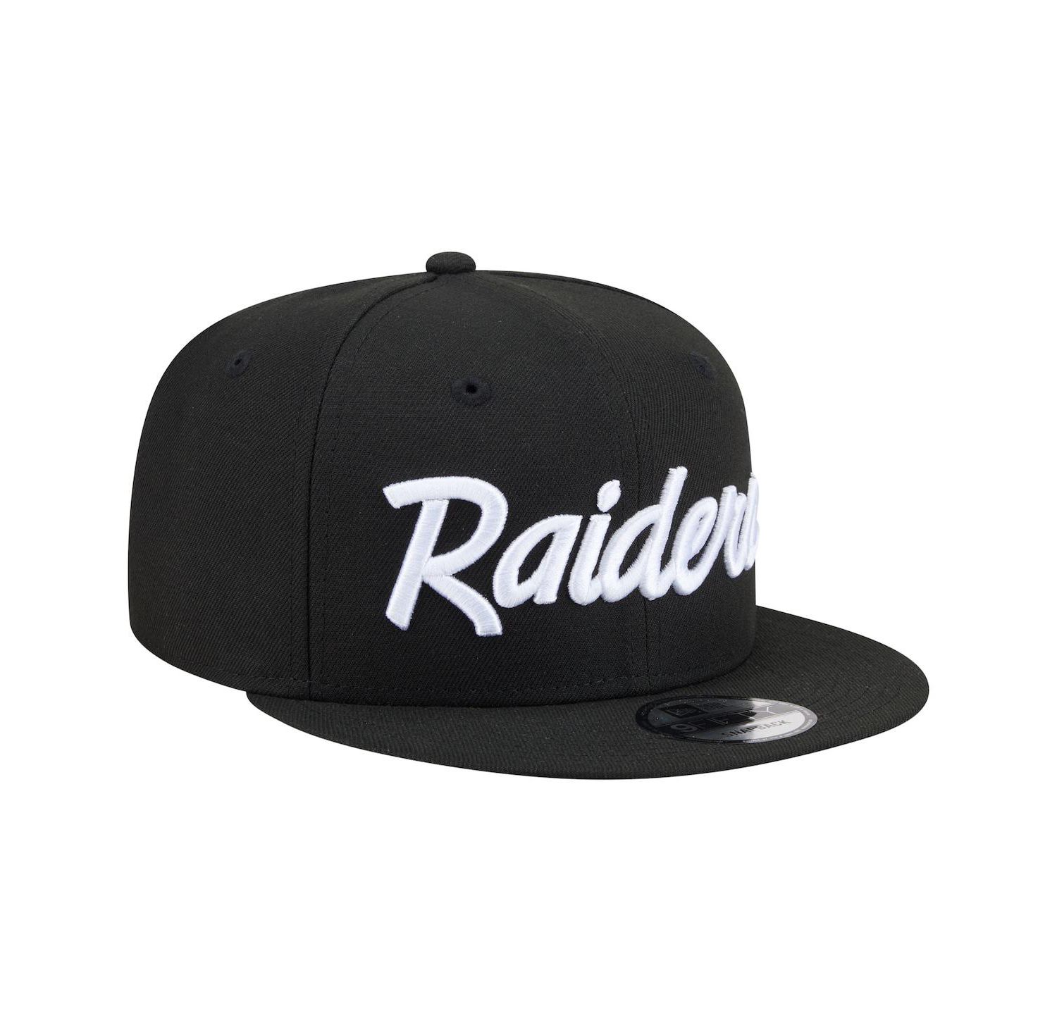 Men's Black Las Vegas Raiders Core Team Script 9FIFTY Snapback Hat