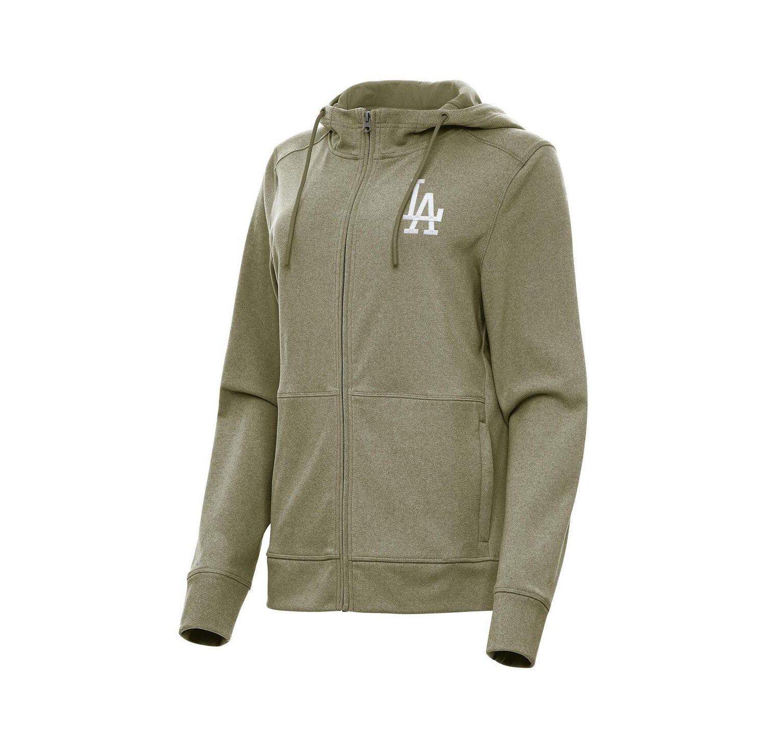 Women's Olive Los Angeles Dodgers Seeker Full-Zip Hoodie Jacket