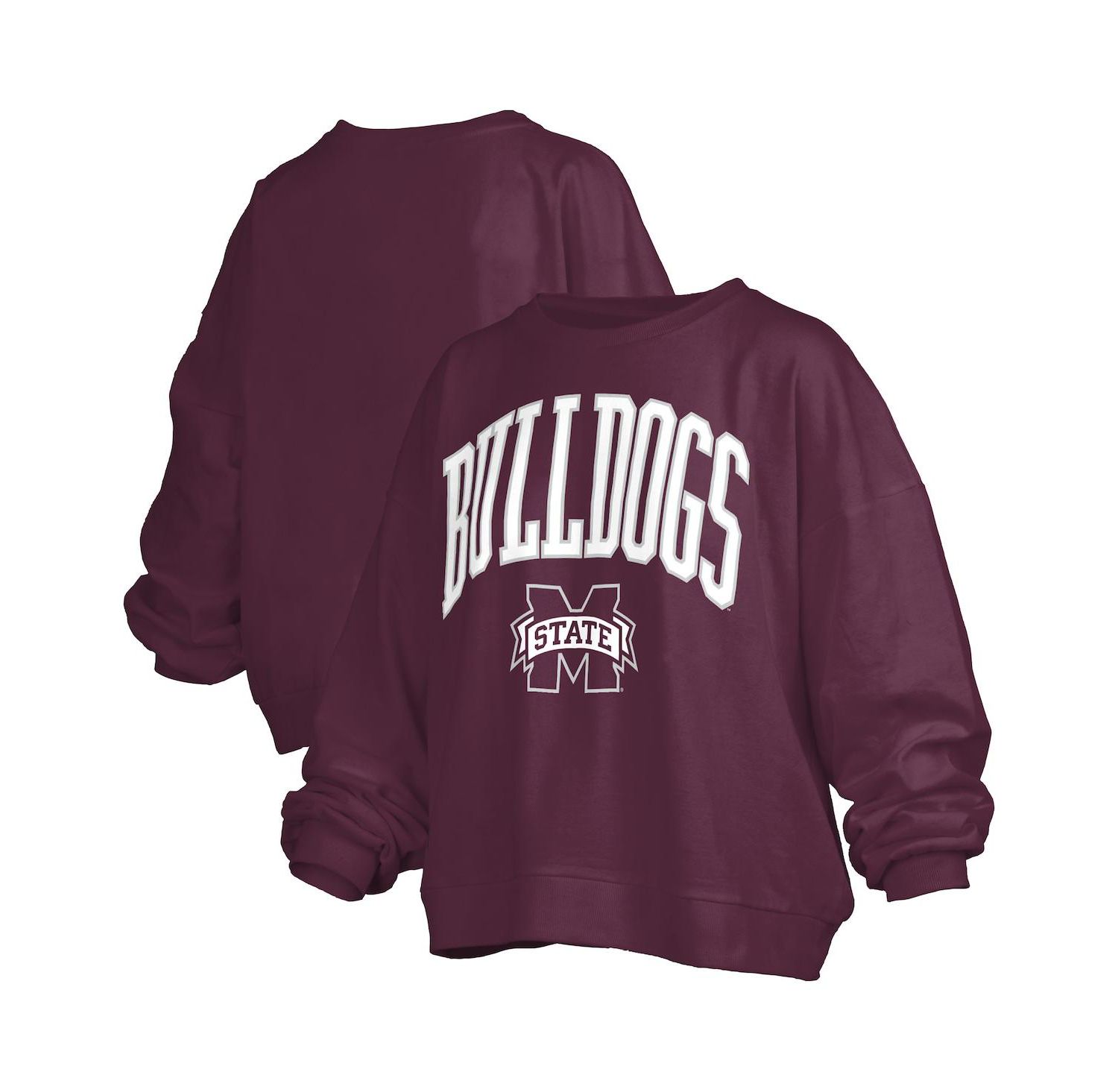 Women's Maroon Mississippi State Bulldogs Janise Fleece Sweatshirt