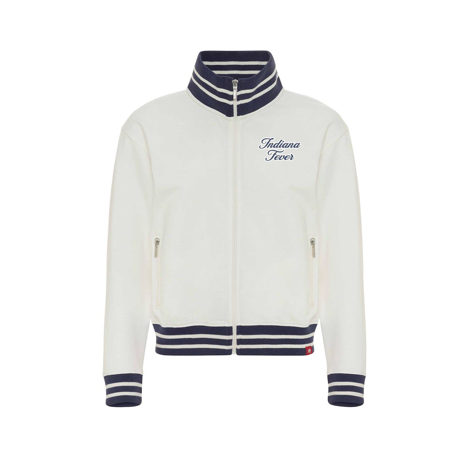 Women's Cream Indiana Fever Athletic Club Collection Sutton French Terry Full-Zip Jacket