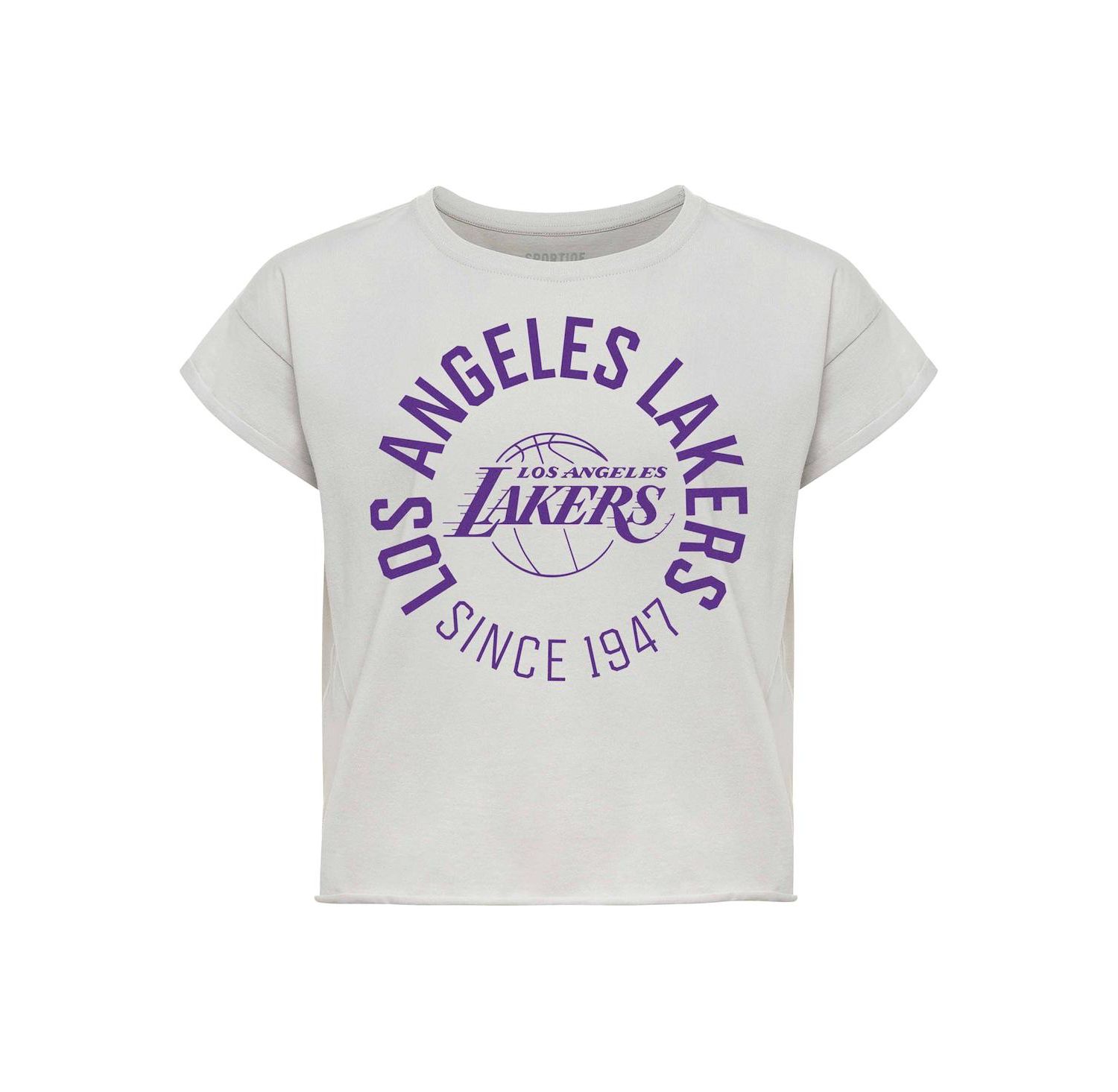 Women's Gray Los Angeles Lakers Cropped Genuine Issue Collection Alana T-Shirt