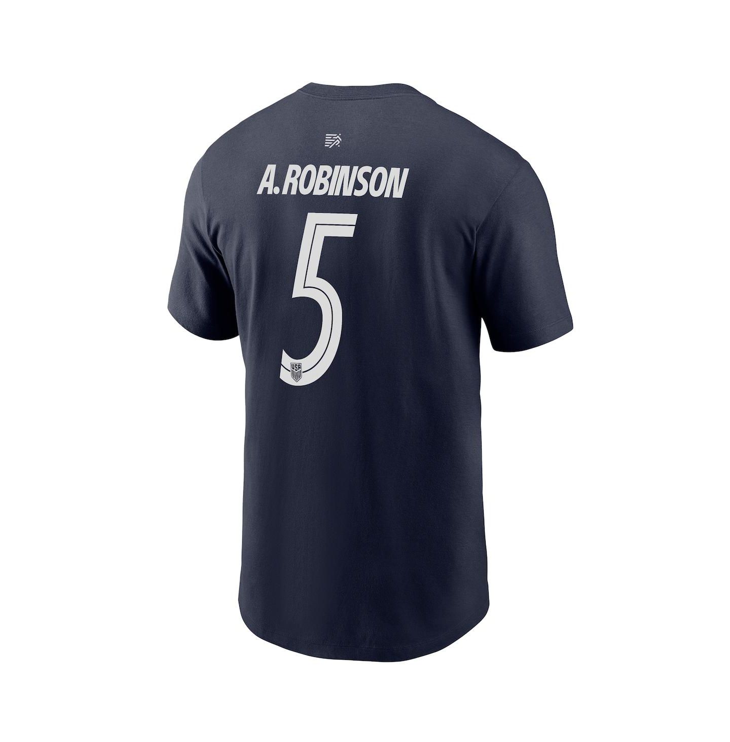 Мужская футболка Nike Antonee Robinson Navy Usmnt Away Name & Number — фото 2