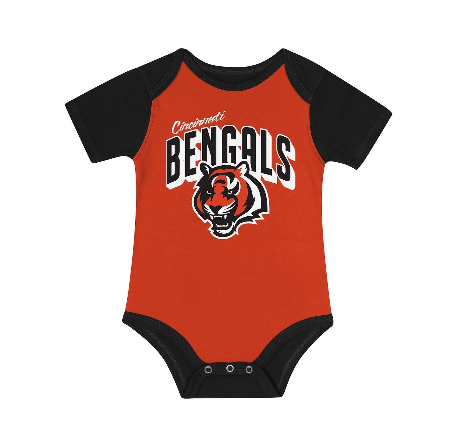 Baby Boys and Girls 2- Piece Cincinnati Bengals Dynamic Duo Bodysuit and Bib Knit Hat Set