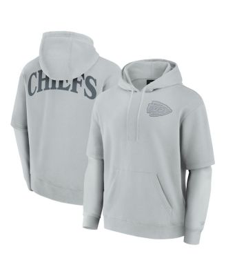 Men's and Women's Gray Kansas City Chiefs Elements Sleek Pullover Hoodie