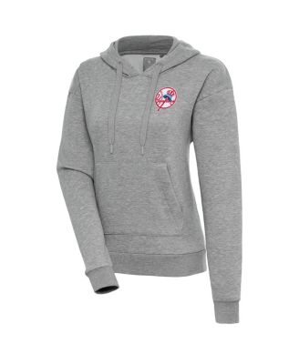 Women's Heather Gray New York Yankees Cooperstown Victory Pullover Hoodie