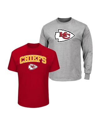 Men's 2-Pack Heather Gray/Red Kansas City Chiefs Big & Tall T-Shirt