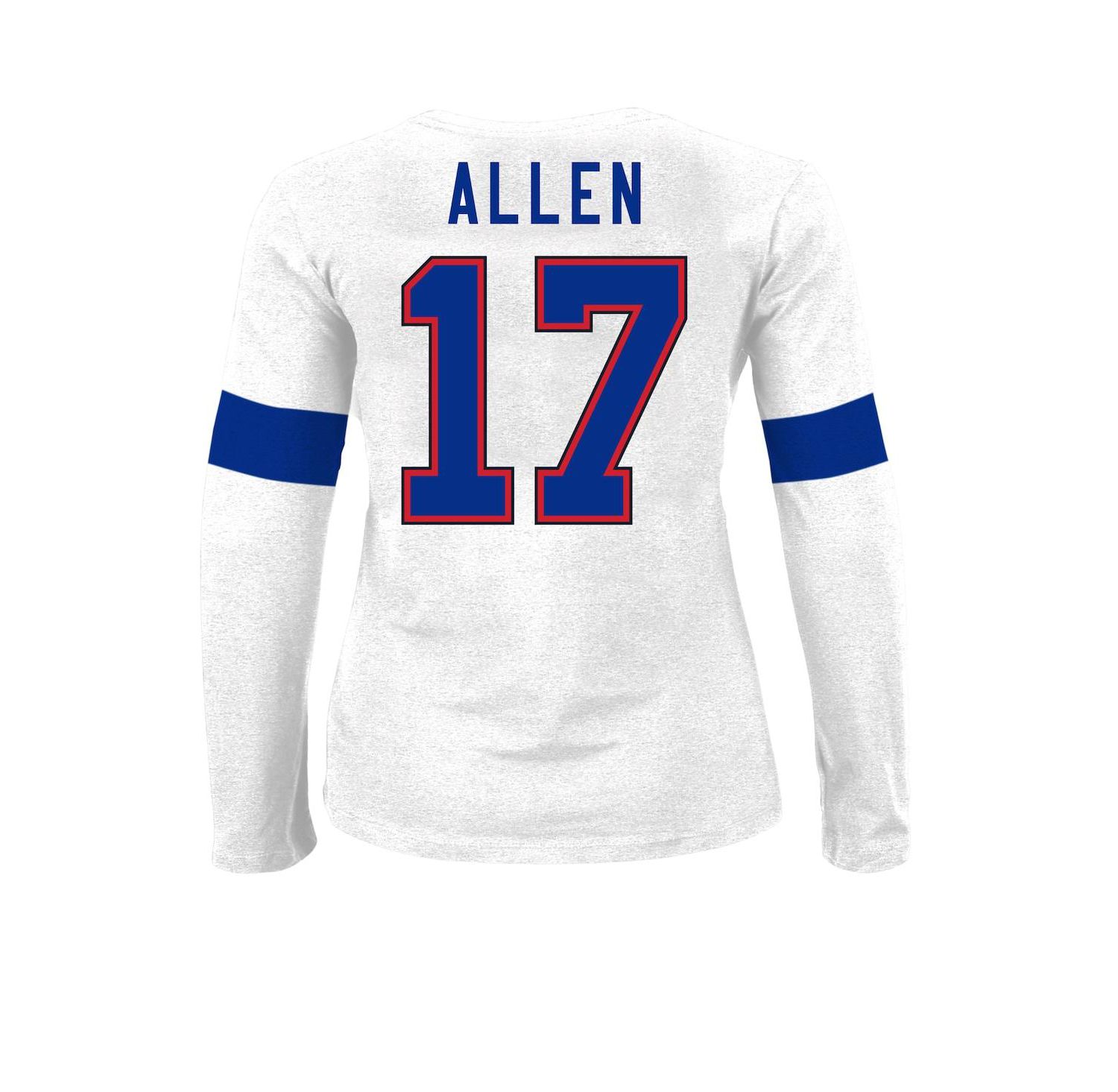 Women's Josh Allen Ash Buffalo Bills Plus Size Name & Number T-Shirt